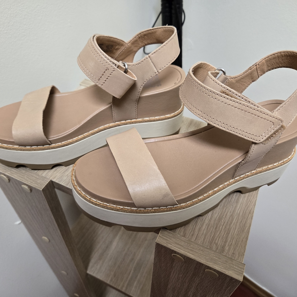 Sorel Tan Platform Sandals